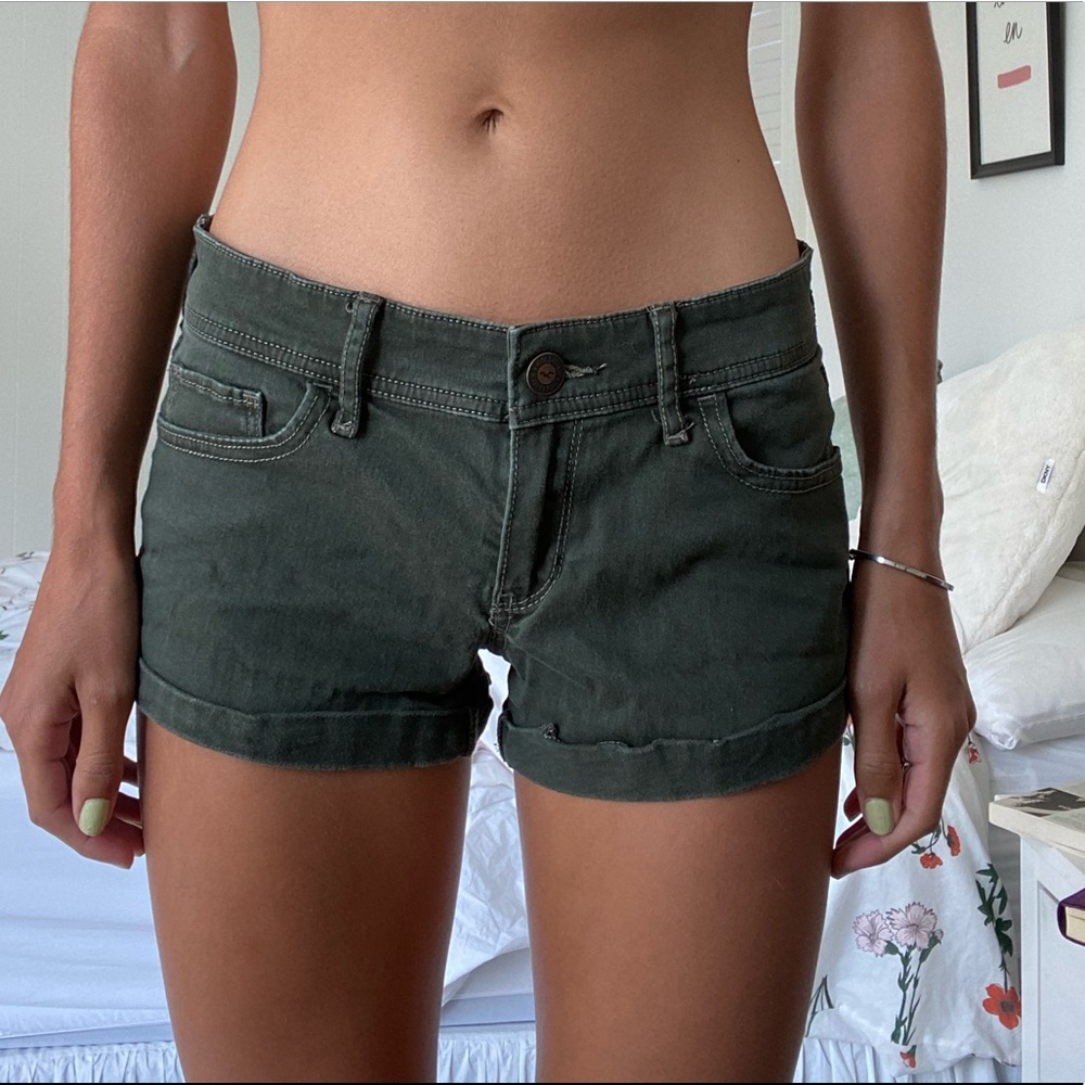 army green shirt shorts